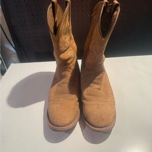 Justin Roper Tan Western Cowboy Boots 10.5D